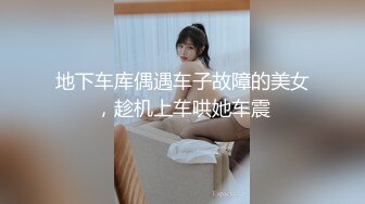 地下车库偶遇车子故障的美女，趁机上车哄她车震