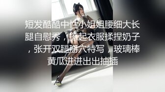 短发酷酷中性小姐姐腰细大长腿自慰秀，撩起衣服揉捏奶子，张开双腿掰穴特写，玻璃棒黄瓜进进出出抽插